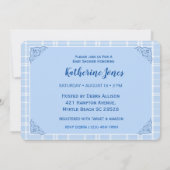 Invitation au Baby shower d'arche de Blue Noah (Dos)