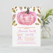Invitation au Baby shower d'automne de la Citrouil (Debout devant)