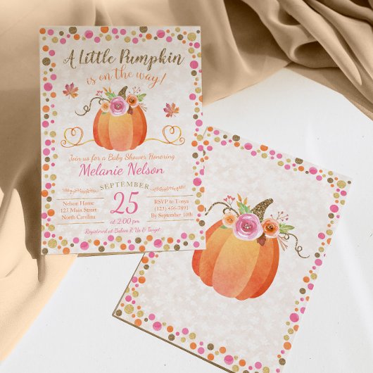 Invitation au Baby shower d'automne du petit Citro