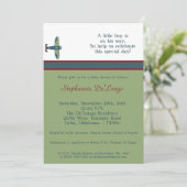 Invitation au Baby shower d'avion Vintage (Debout devant)
