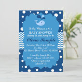 Invitation au Baby shower de baleine, Baby shower (Debout devant)