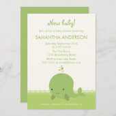 Invitation au Baby shower de baleine moderne - Gar (Devant / Derrière)