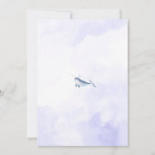 Invitation au Baby shower de baleines - Mer marine (Dos)