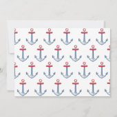 Invitation au Baby shower de baleines nautiques (Dos)