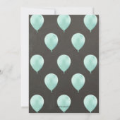 Invitation au Baby shower de ballon pop | Mention (Dos)