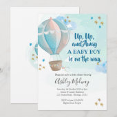 Invitation au Baby shower de ballons à air chaud (Devant / Derrière)