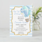 Invitation au Baby shower de ballons à air chaud (Debout devant)