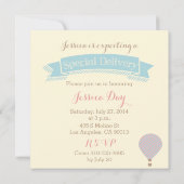 Invitation au Baby shower de ballons à air chaud B (Dos)