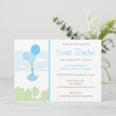 Invitation au Baby shower de ballons Monogrammes - (Debout devant)