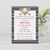 Invitation au baby shower de base-ball All Star (Debout devant)