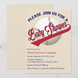 Invitation au Baby shower de base-ball de balle