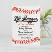 Invitation au Baby shower de baseball Little Slugg (Debout devant)