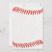 Invitation au Baby shower de baseball Little Slugg (Dos)