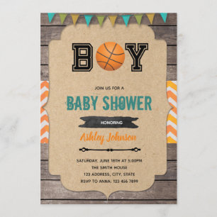 Invitation au baby shower de basket-ball