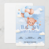 INVITATION AU BABY SHOWER DE BÉBÉ (Devant / Derrière)