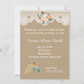 Invitation au Baby shower de bébé autochtone améri (Dos)