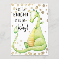 ~ Invitation au Baby shower de bébé Dragon Vert