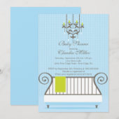 Invitation au Baby shower de bébé moderne (Devant / Derrière)
