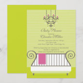 Invitation au Baby shower de bébé moderne (Devant / Derrière)