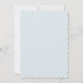 Invitation au Baby shower de Bleu Bow (Dos)