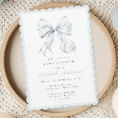 Invitation au Baby shower de Bleu Bow
