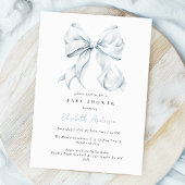 Invitation au Baby shower de Bleu Bow