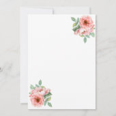 Invitation au Baby shower de Boho Floral et Antler (Dos)