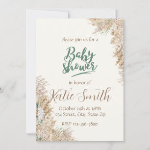 Invitation au Baby shower de Boho Toné Neutre