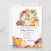 Invitation au Baby shower de bois de la flore auto (Devant)