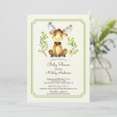 Invitation au Baby shower de bois mou Moose (Debout devant)