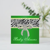 Invitation au Baby shower de Bow Diamond Zebra Ver (Debout devant)