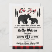 Invitation au Baby shower de bûcherons (Devant)