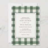 Invitation au Baby shower de Buffalo Vert (Devant)