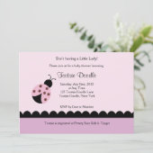 Invitation au Baby shower de bugs de fleurs Lady B (Debout devant)