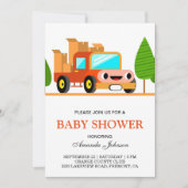 Invitation au Baby shower de Camion Cute (Devant)