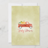 Invitation au Baby shower de camion Rustic Little  (Dos)