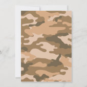 Invitation au Baby shower de camouflage Brown et r (Dos)