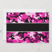 Invitation au Baby shower de camouflage rose fille (Dos)