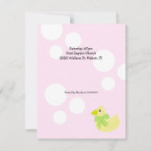 Invitation au Baby shower de canard (Dos)