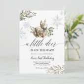 Invitation au Baby shower de cerfs d'hiver (Debout devant)