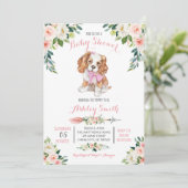 Invitation au Baby shower de chiots, (Debout devant)