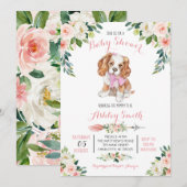 Invitation au Baby shower de chiots, (Devant / Derrière)