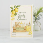Invitation au Baby shower de citron (Debout devant)