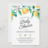 Invitation au Baby shower de citron (Devant)