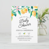 Invitation au Baby shower de citron (Debout devant)