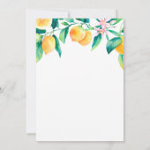 Invitation au Baby shower de citron (Dos)