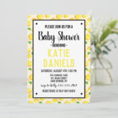 Invitation au Baby shower de citron (Debout devant)