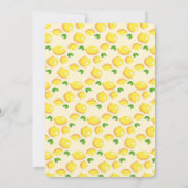 Invitation au Baby shower de citron (Dos)