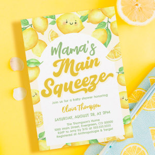 Invitation au Baby shower de citron de la Squeeze 