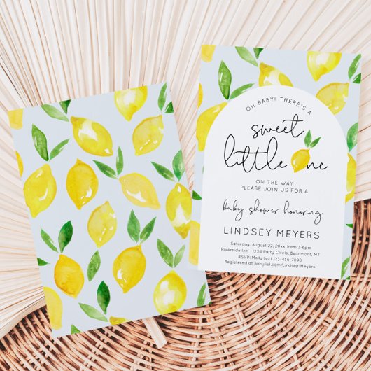 Invitation au Baby shower de citron | Douche Citru